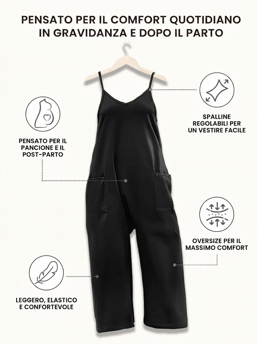 Salopette premaman oversize - Nuritalia